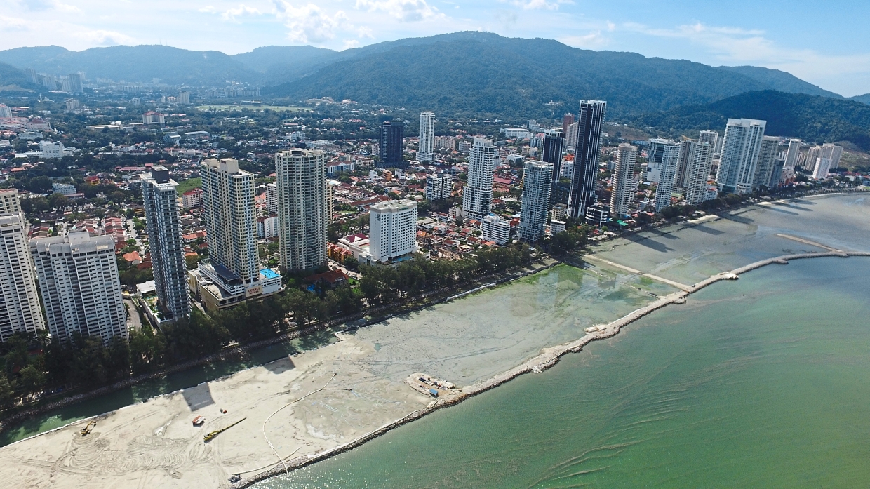 An aerial view showing the Gurney Drive-Jalan Pangkor junction which will connect Bagan Ajam for the undersea tunnel project. Star pic by: CHAN BOON KAI/ The Star/ 10 Jan 2018