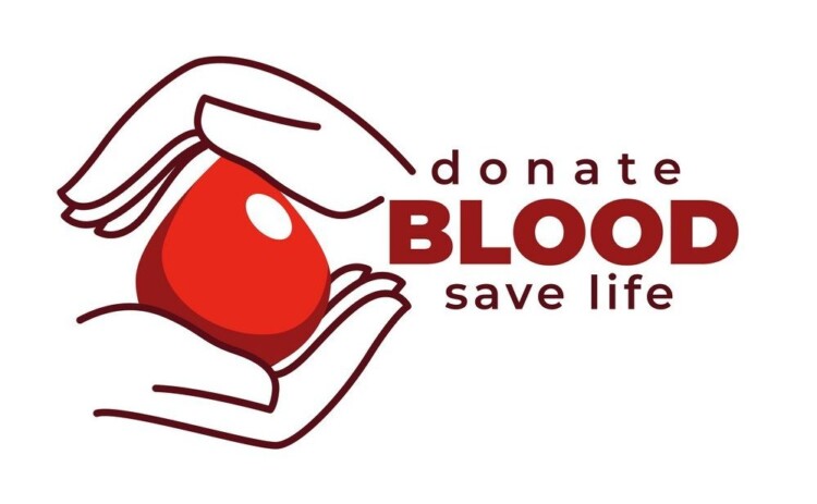 Medical aid donate blood isolated icon charity and donation vector save life campaign hand or palm and drop emergency transfusion, healthcare injured people help hemoglobin level emblem or logo