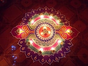 Diya deepak Diwali rangoli in goa