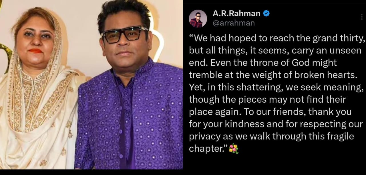 AR Rahman And Saira Banu Announce Separation After 29 Years Of Marriage ...